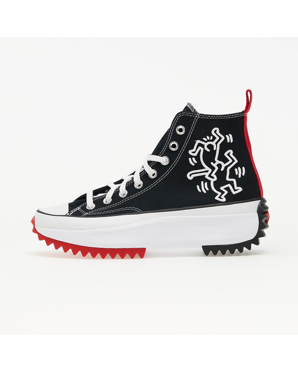 Converse X Keith Haring Run Star Hike Hi Black/ White/ Red | Lyst