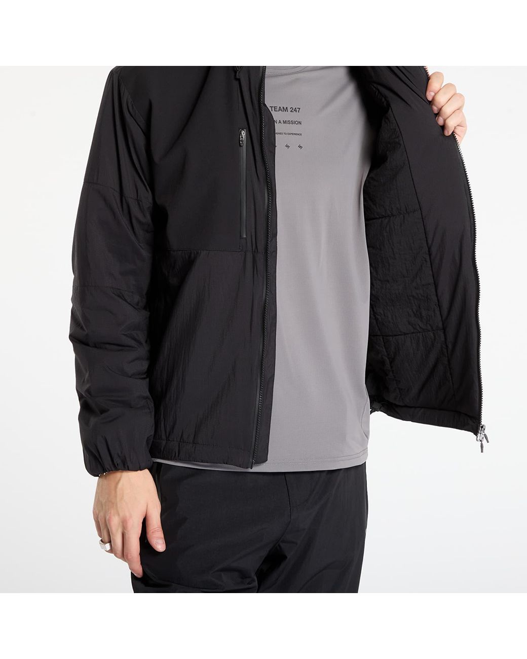 Represent Black Jacket 247 Paneled Insulated Jacket for men