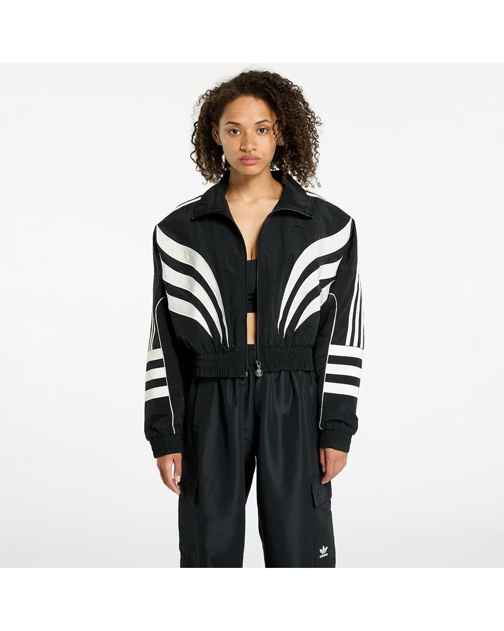 ジャケット adidas Crop Track Top Black adidas Originals Jacket Adidas Crop Atlanta Track Top in