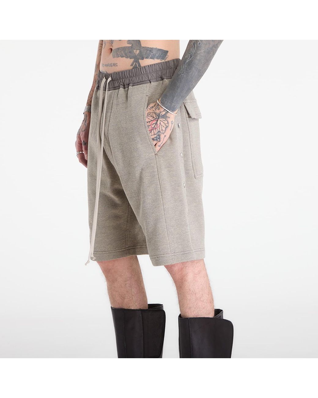 Rick Owens Kurze Hosen Wide Pusher Shorts in Gray für Herren