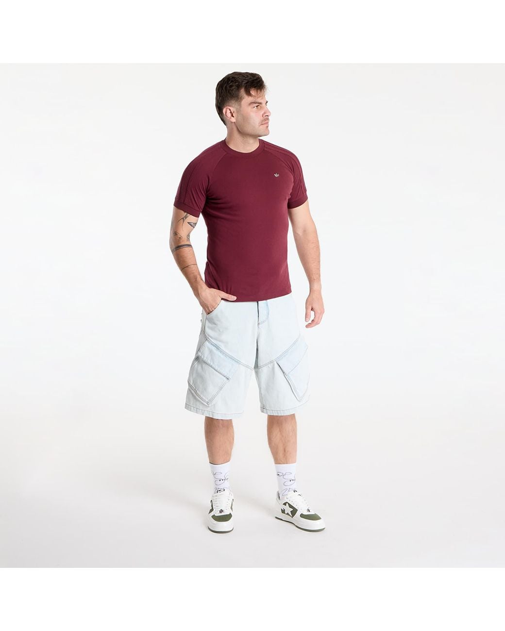 Adidas Originals T-Shirt Adidas Premium Cali T-Shirt in Red für Herren