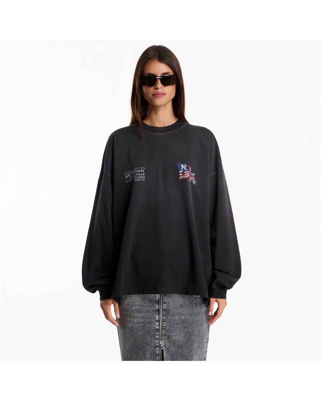 Represent Black T-Shirt Eagle Ls T-Shirt