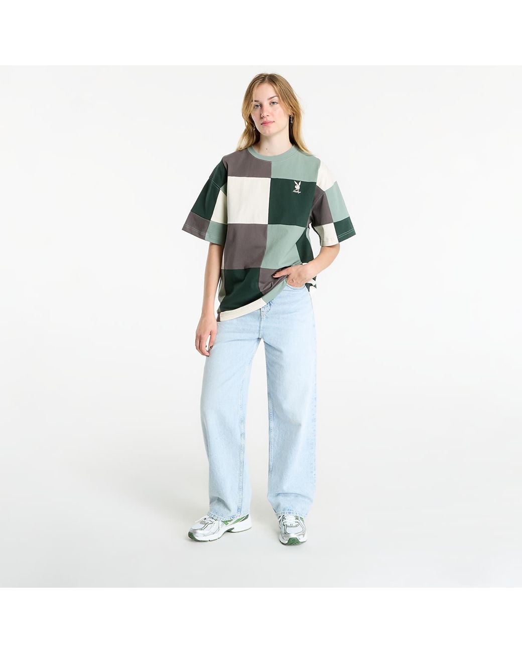 FTSHP T-Shirt Playboy X Patchwork Tee in het Green