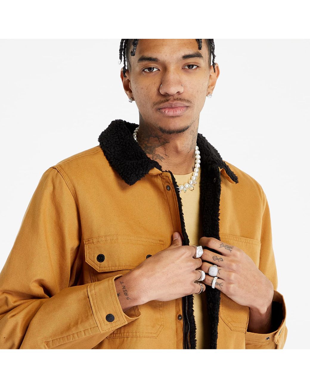 Vans Mn Drill Chore Coat Sherpa Bone Brown for Men Lyst