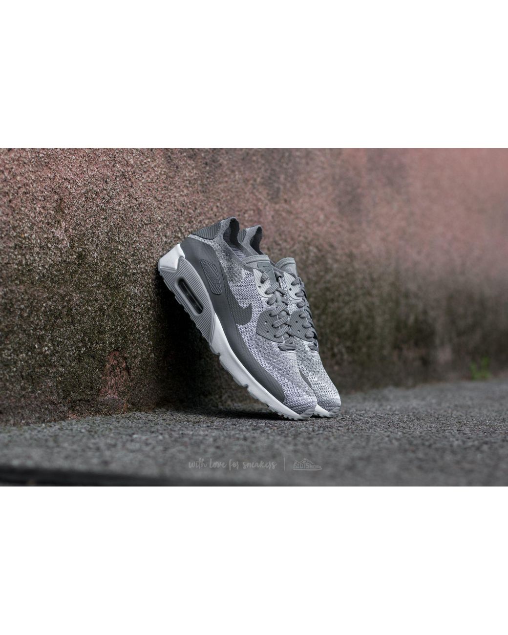 Nike Air Max 90 Ultra 2.0 Flyknit Pure Platinum/ Cool Grey-white in Gray  for Men | Lyst