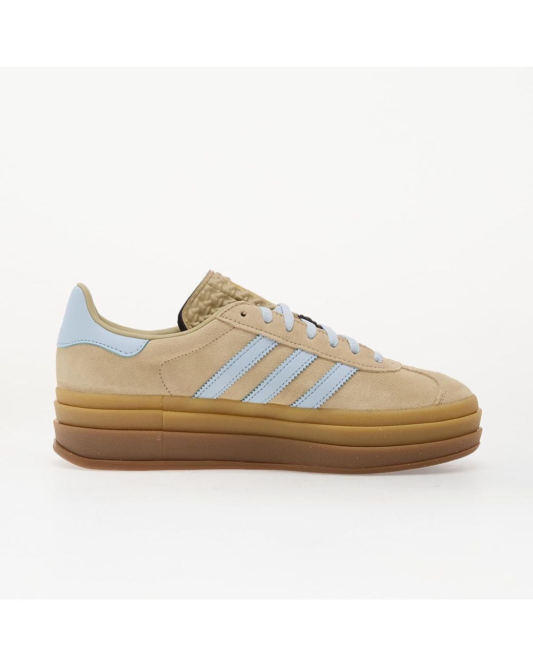 Adidas Originals Sneakers Adidas Gazelle Bold Stone Khaki/ Crystal Sky/ Met. Eur in het White