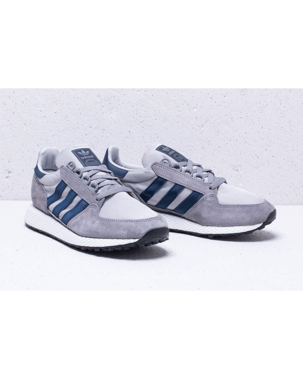 adidas Originals Suede Adidas Forest Grove Grey Three/ Collegiate Navy/  Grey Two in Gray for Men | Lyst