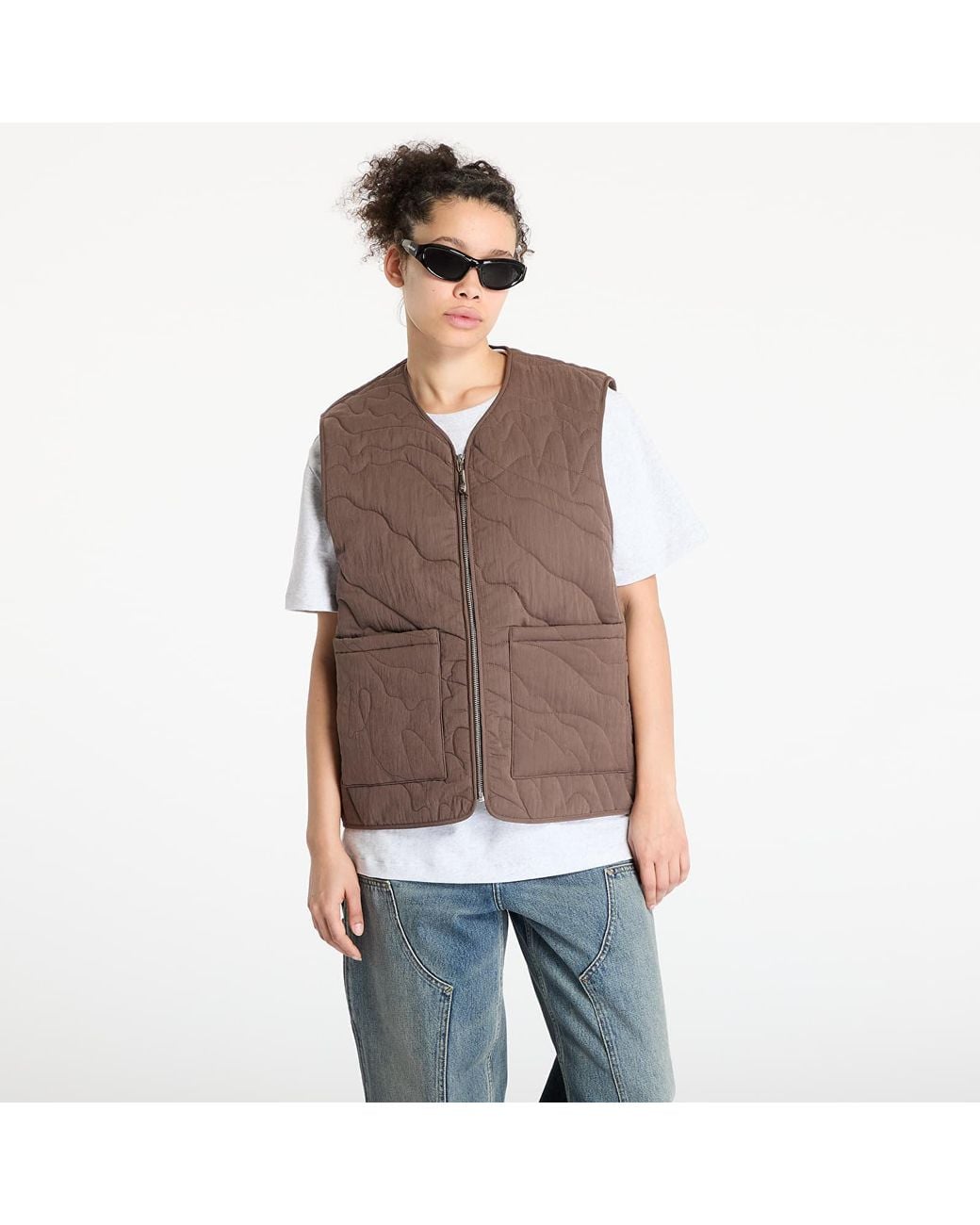 FTSHP Lining Quilted Vest in het Brown