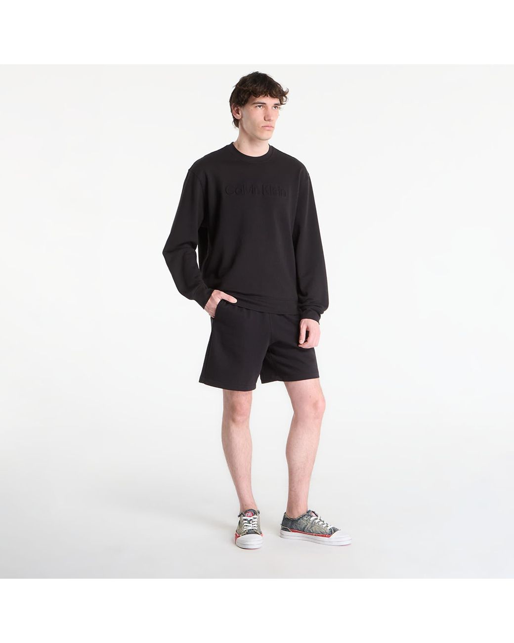 Calvin Klein Sweatshirt Eu Sportswear Graphic Crewneck in Black für Herren