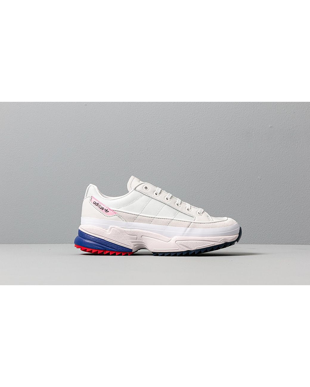 adidas originals kiellor trainers in white and purple