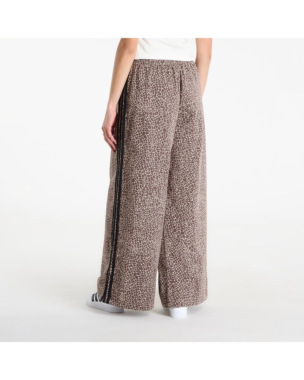 Adidas Originals Brown Hosen Adidas Firebird Oversized Aop Denim Pants Earth Strata/ Stone Khaki