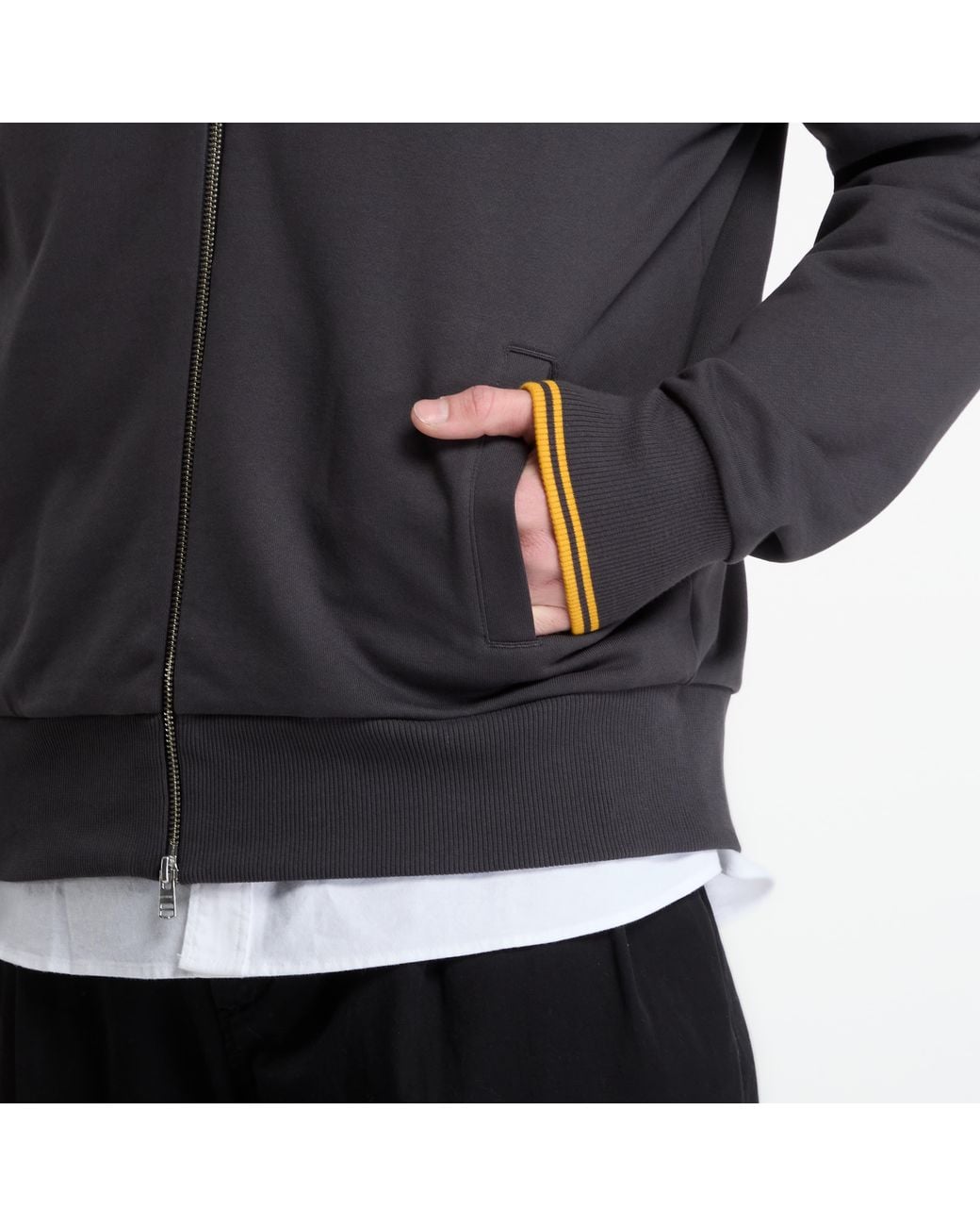Fred Perry Black Sweatshirt Zip Through Sweatshirt for men