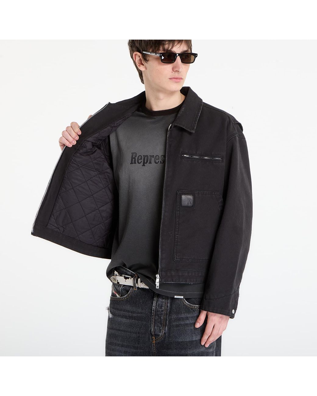 Represent Jas Worker Jacket in het Black