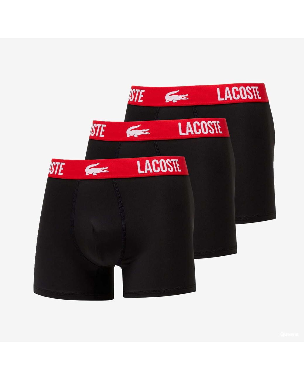 Lacoste Underwear Trunk 3pack Black/ Red for Men Lyst