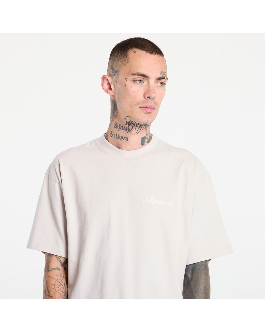 Represent T-Shirt Script Logo T-Shirt in White für Herren