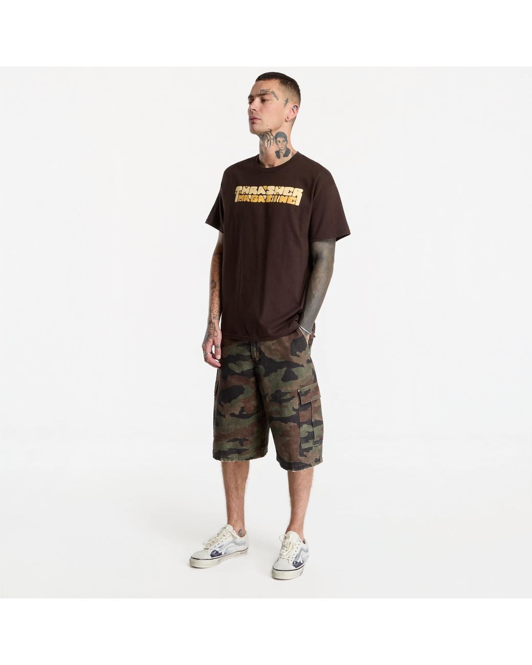 Thrasher Brown T-Shirt Blocks T-Shirt for men