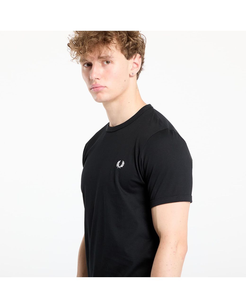 Aglietta Ringer Tee di Fred Perry in Black da Uomo
