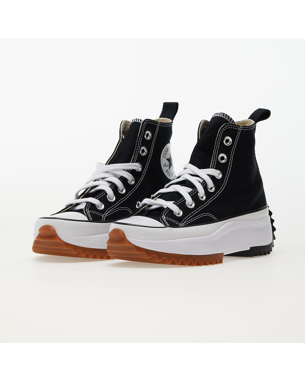 Converse Black Run Star Hike Platform Foundational Leather