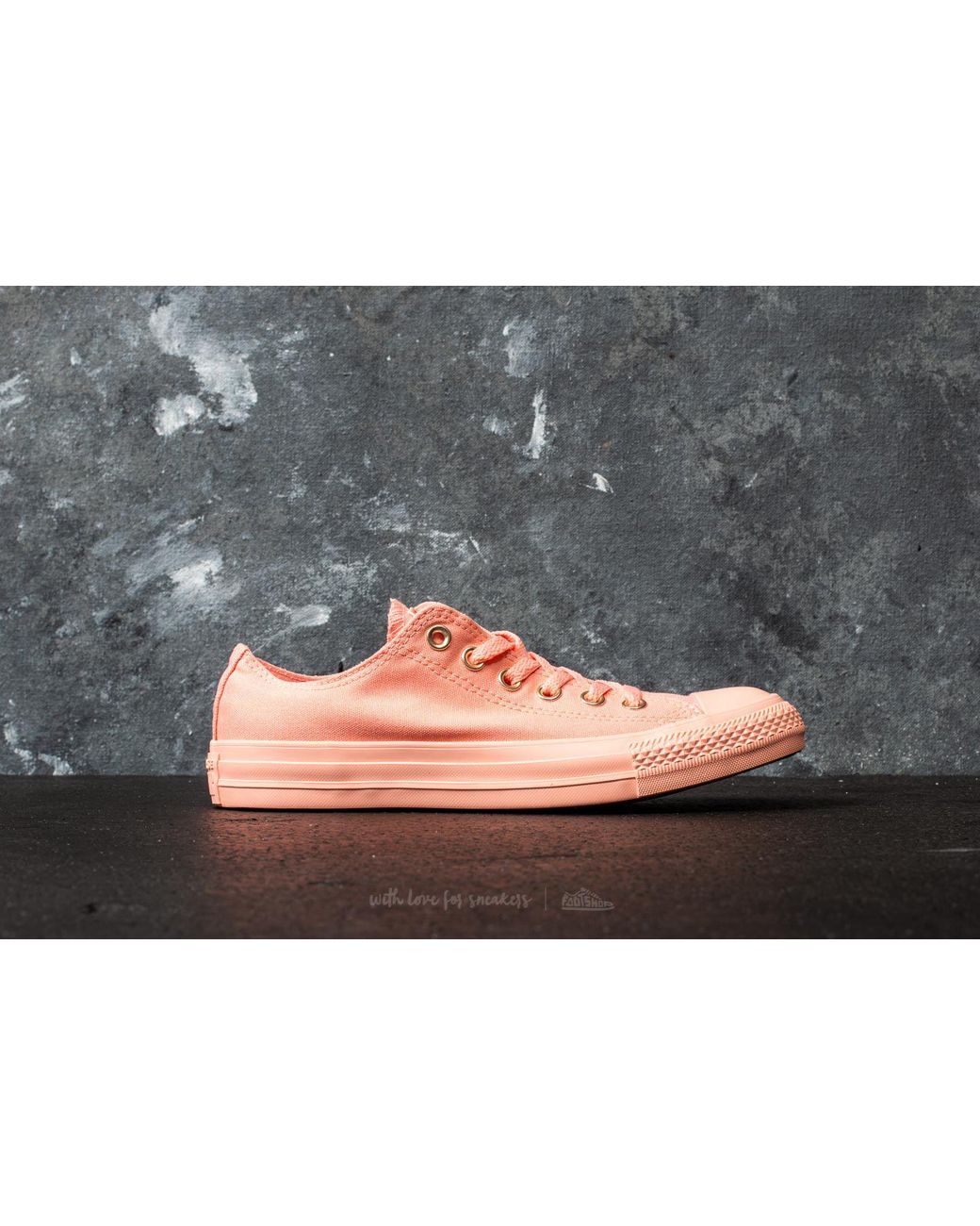 Converse Canvas Chuck Taylor All Star Ox Pale Coral/ Pale Coral/ Gold | Lyst