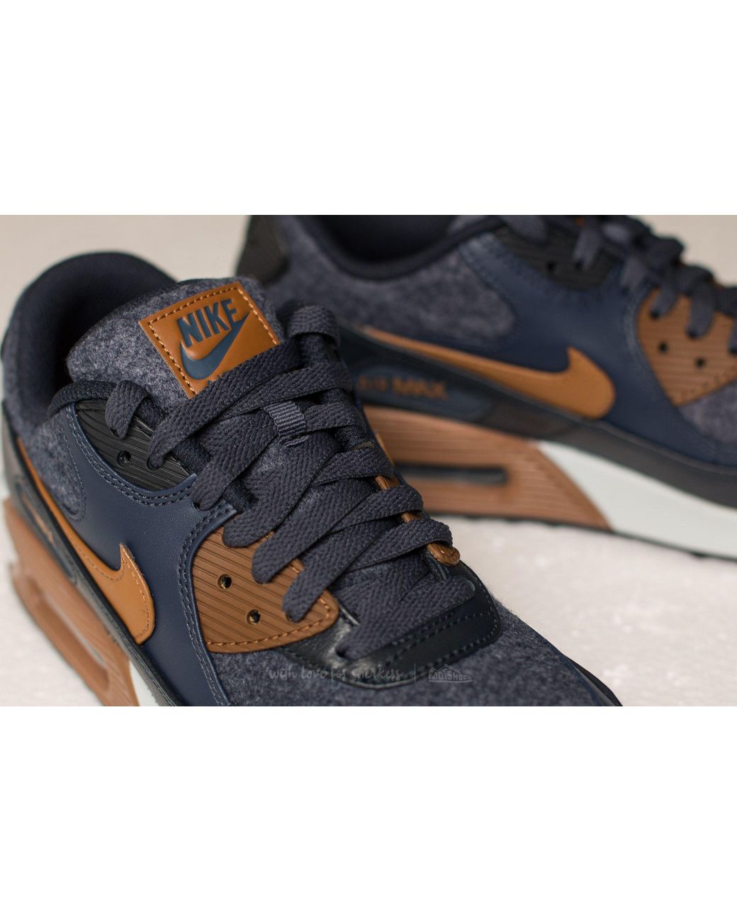 Nike Leather Air Max 90 Premium Thunder Blue/ Ale Brown for Men | Lyst
