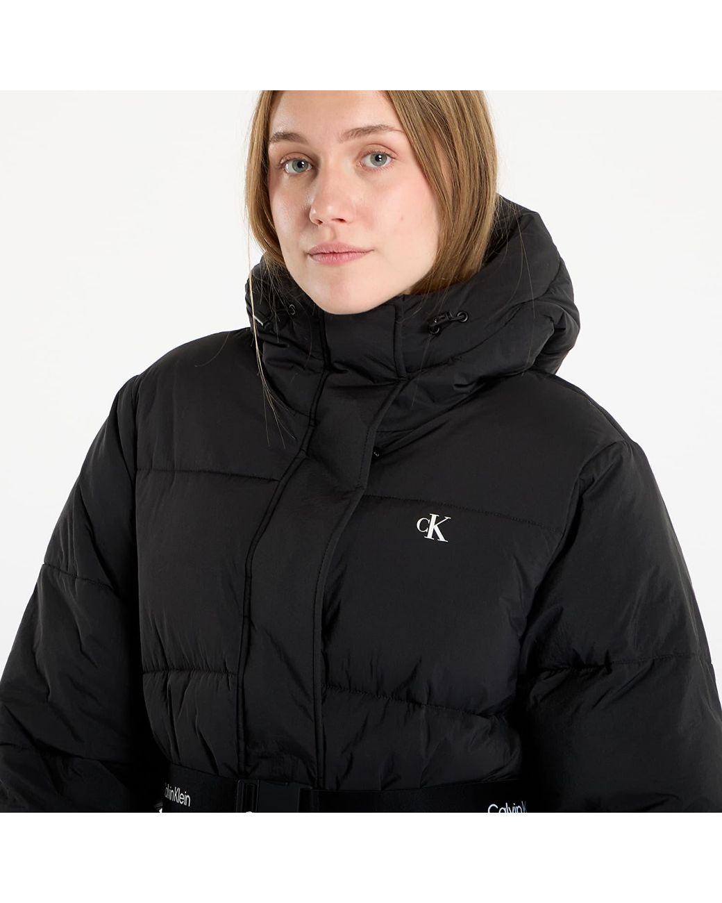 Calvin Klein Black Jacket Jeans Short Down Puffer Jacket
