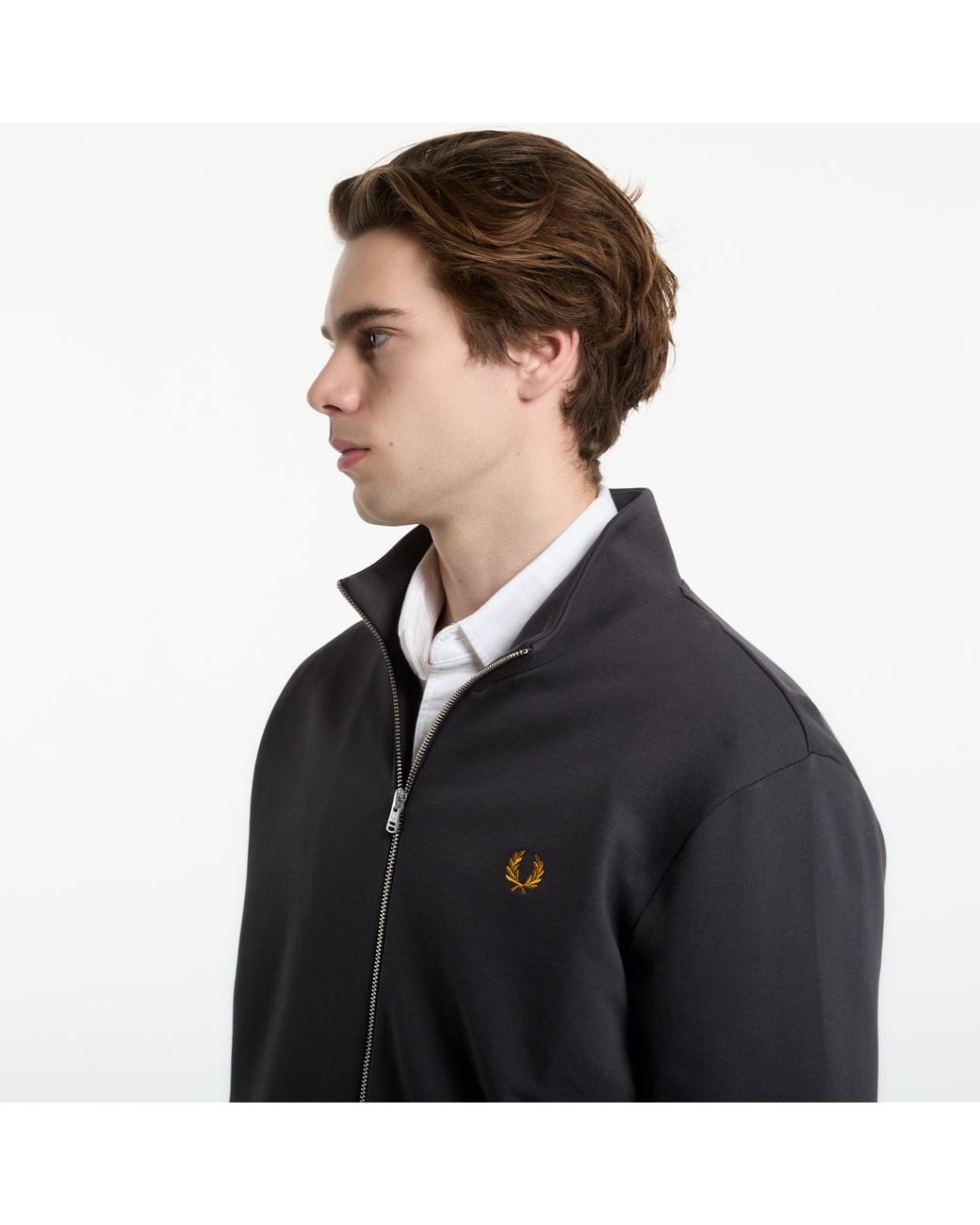 Fred Perry Black Sweatshirt Zip Through Sweatshirt for men