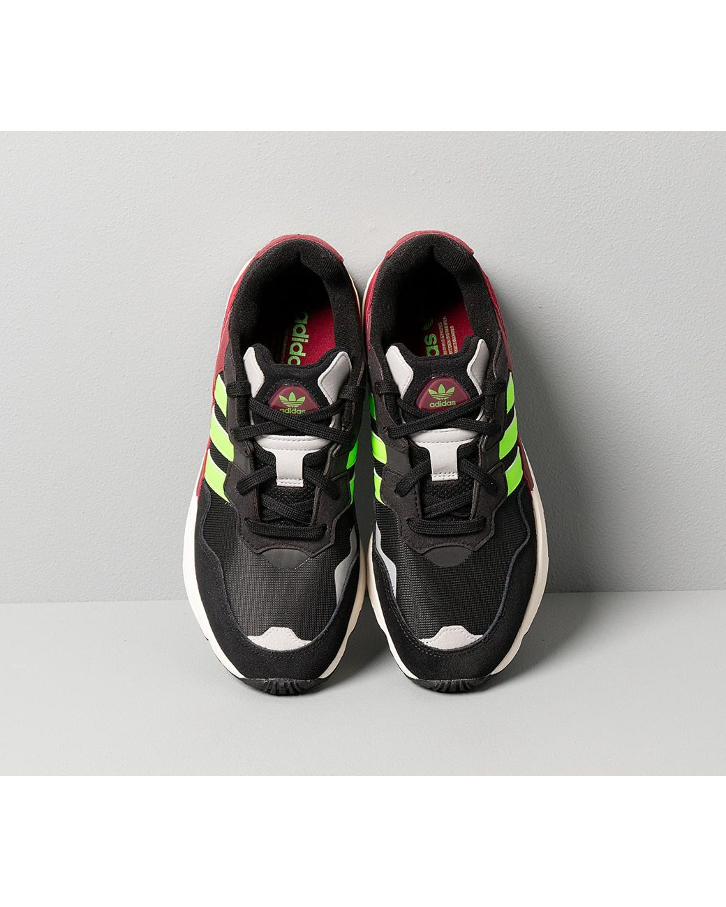 mens adidas burgundy yung og trainers