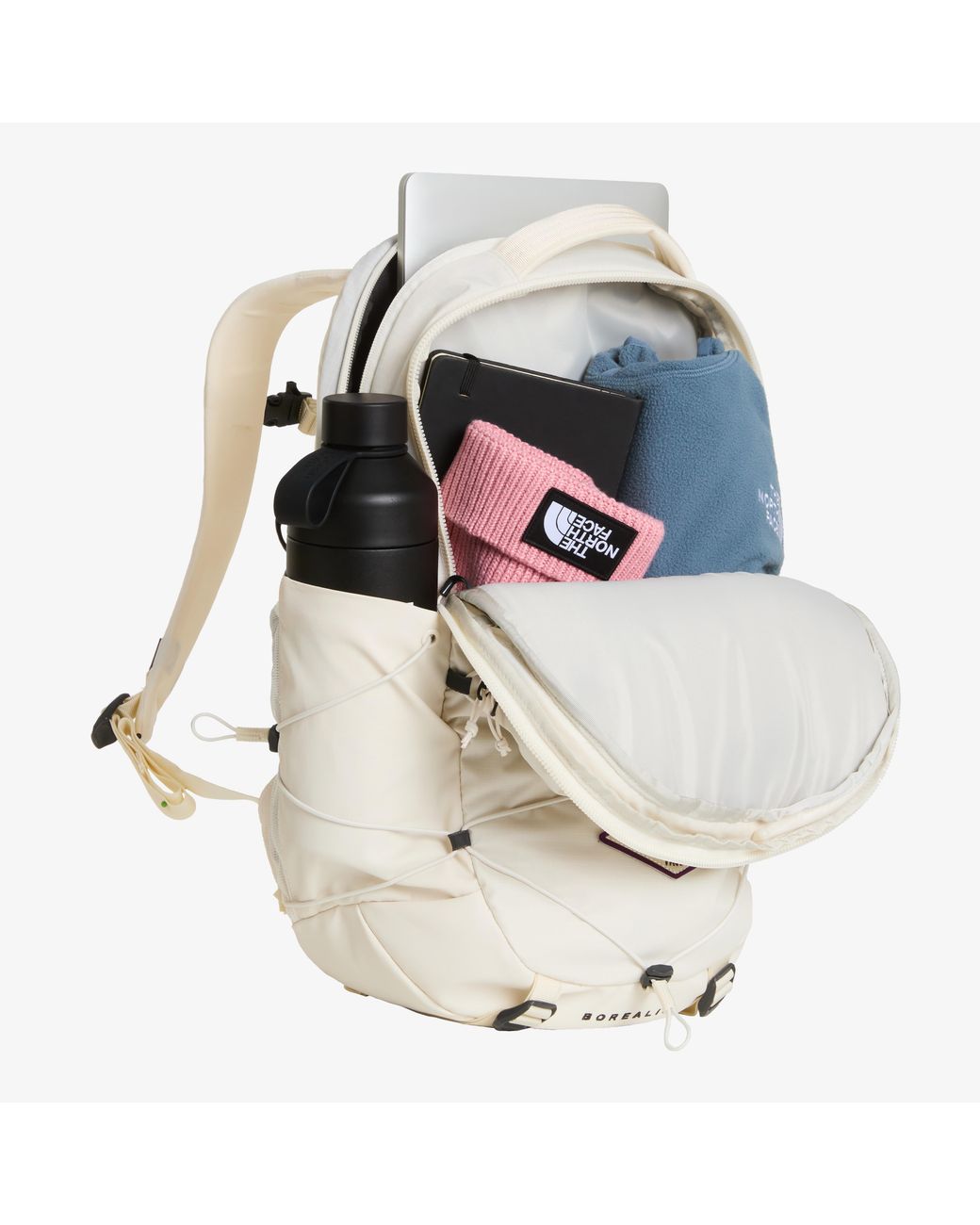 The North Face White Borealis Patch Backpack
