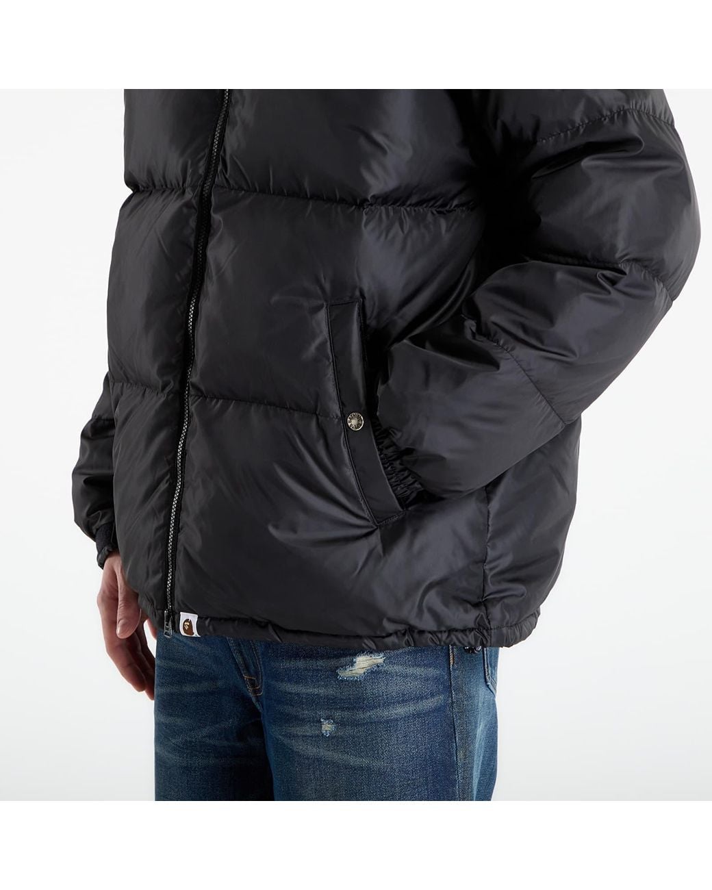 A Bathing Ape Black Jacket One Point Relaxed Fit Down Jacket M for men