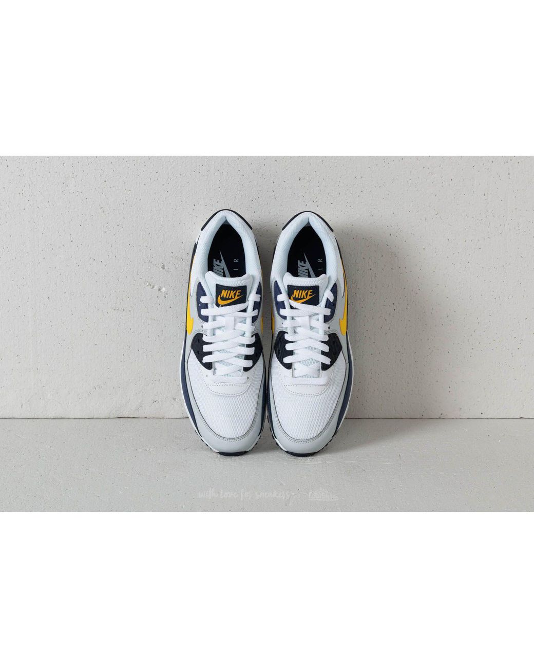 Nike Air Max 90 Essential White/ Tour Yellow-blue Recall for Men | Lyst