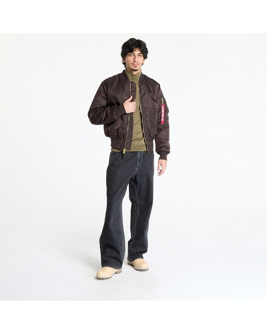 Alpha Industries Brown Jacket Inc. Ma-1 Heritage for men