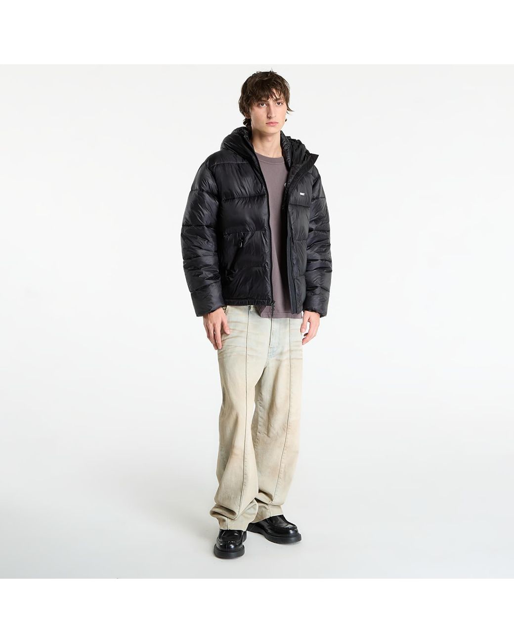 Obey Black Jacket Obey Stratus Puffer Jacket for men