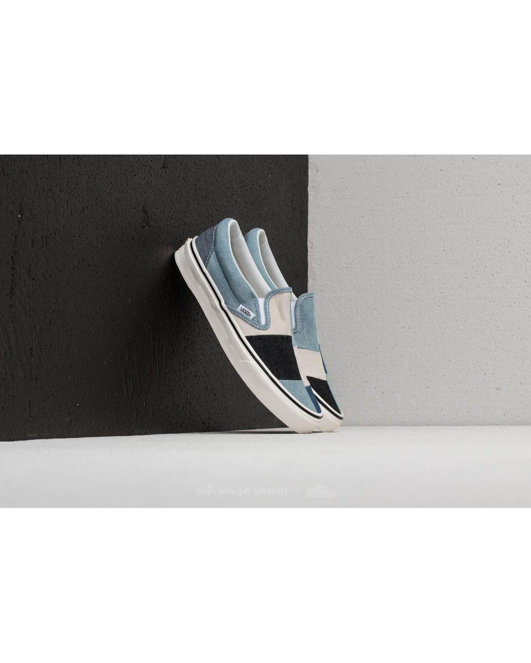 Vans slip on patchwork denim top