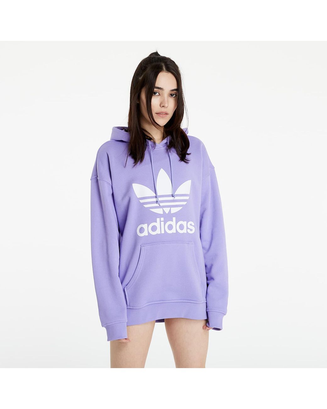 purple adidas hoodie womens