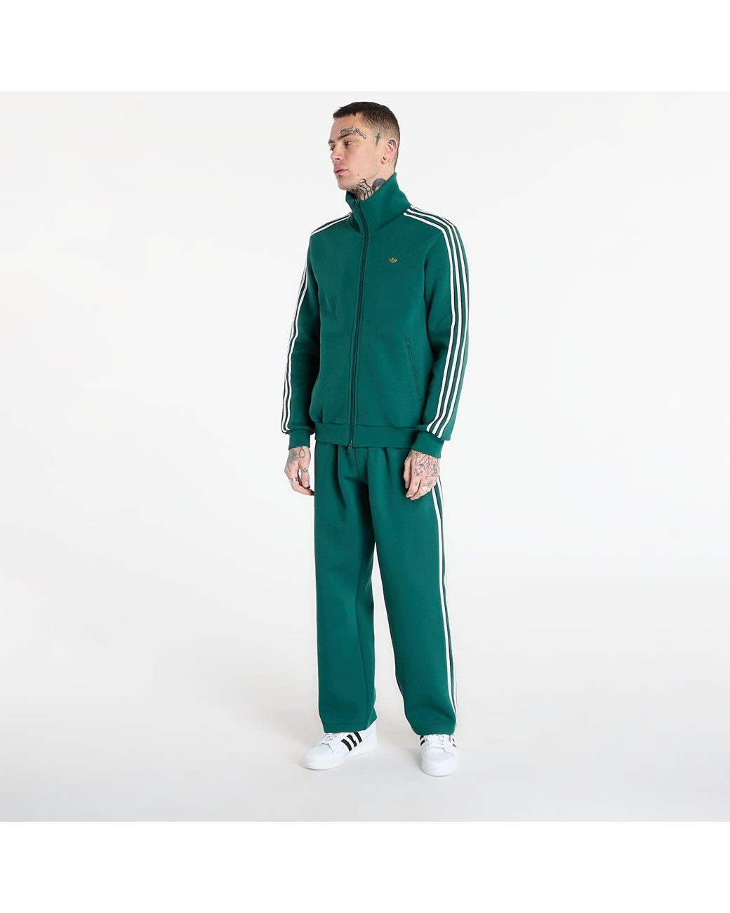 Adidas Originals Sweatshirt Adidas Classic Tipped Stripes Track Top in het Green voor heren