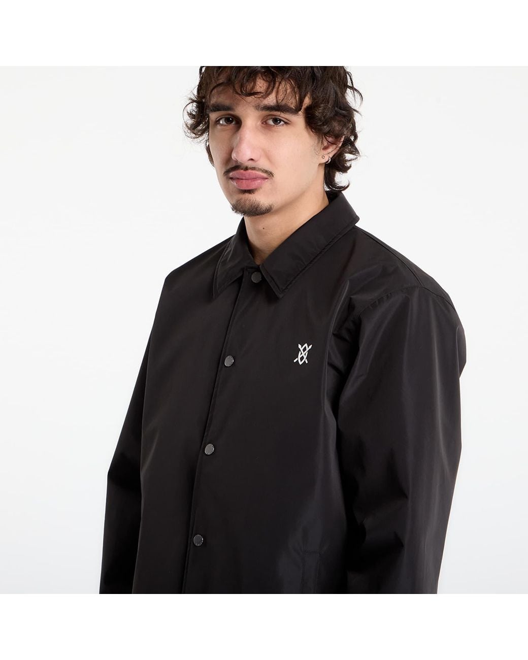 Daily Paper Black Jacket Alias Dias Coach Jacket for men