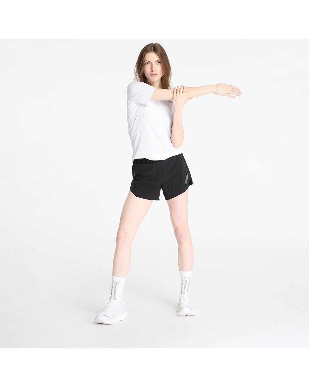Soar Running Korte Broek Split Shorts in het Black