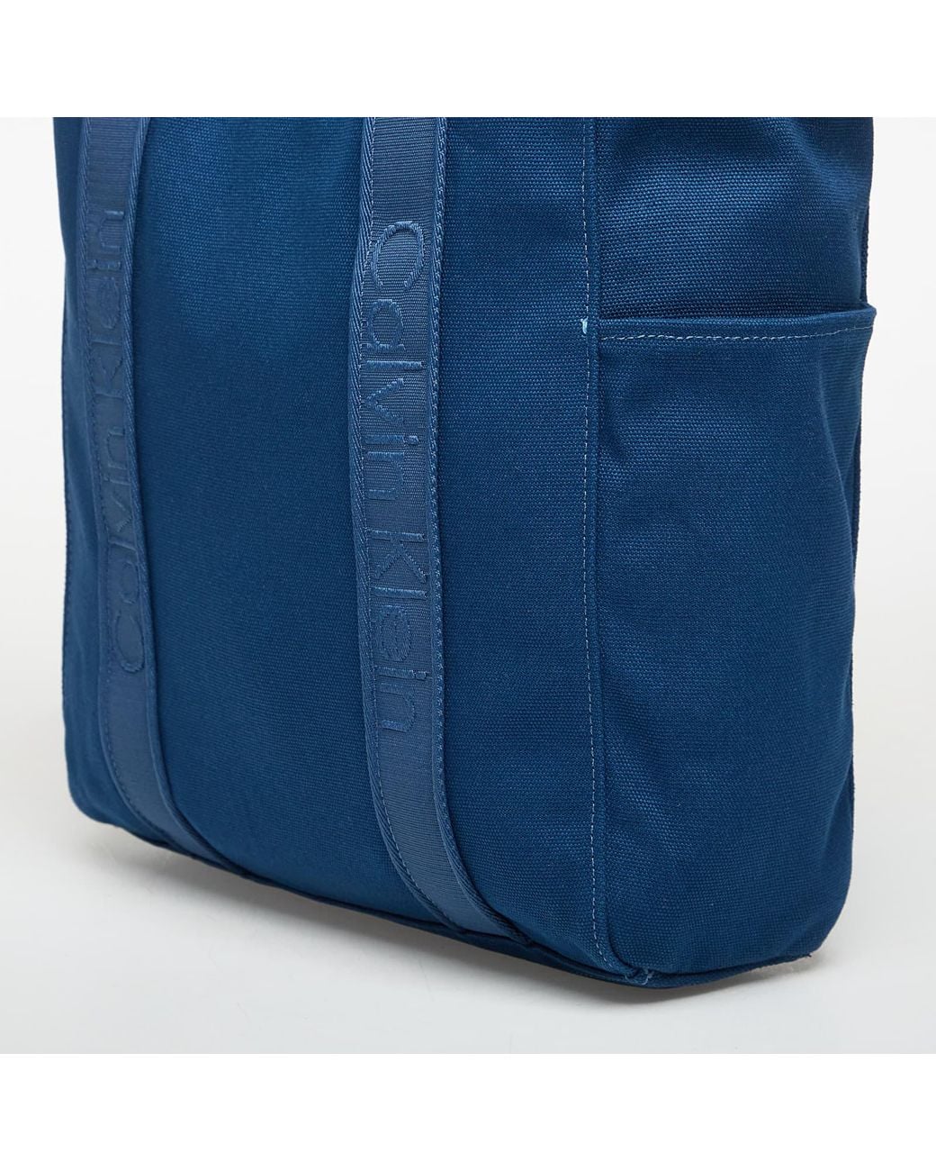 Calvin Klein Blue Bag Webbing Strap Canvas