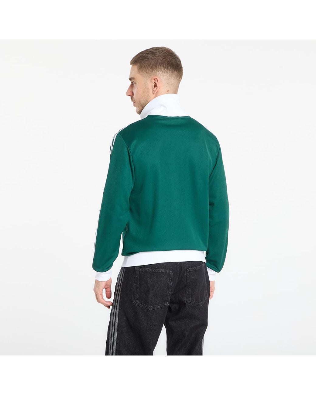 Adidas Originals Sweatshirt Adidas Classic Track Top Collegiate in het Green voor heren