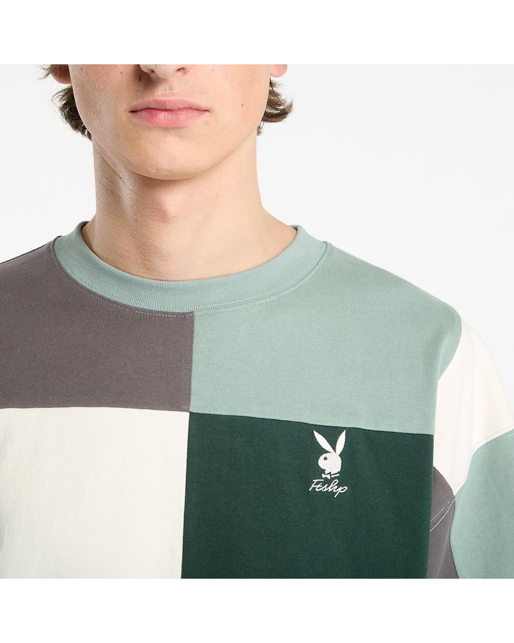 FTSHP T-Shirt Playboy X Patchwork Tee in het Green