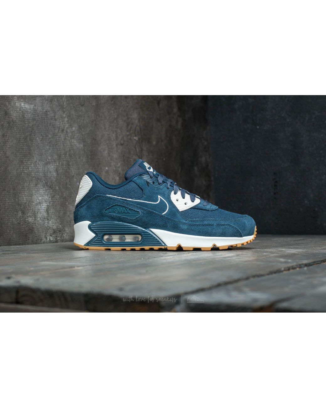 Nike Air Max 90 Premium Armory Navy/ Armory Navy-sail in Blue for Men | Lyst