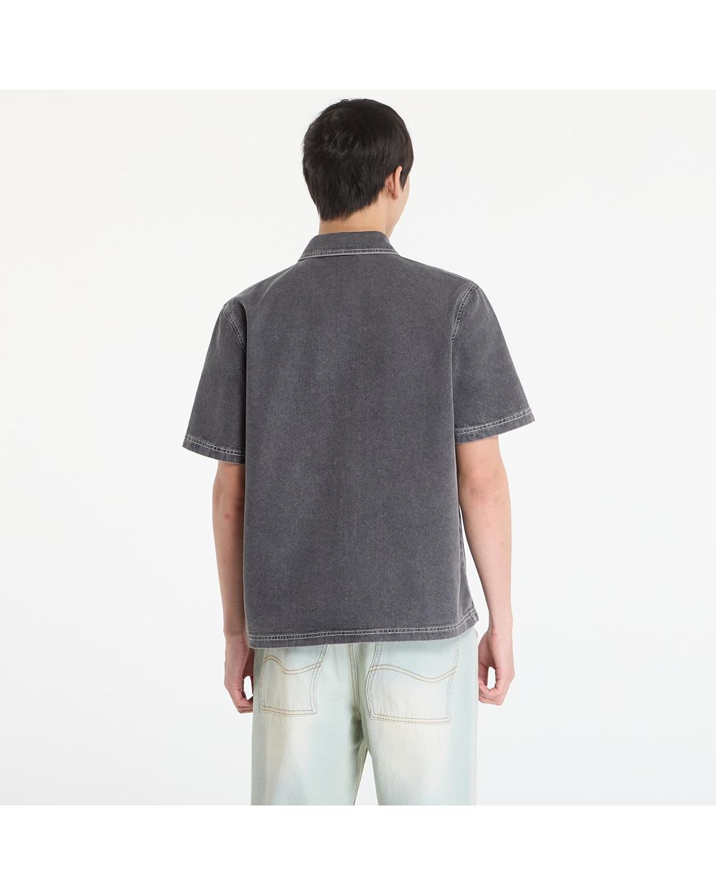 Dime Gray Hemd Stonewash Button Up
