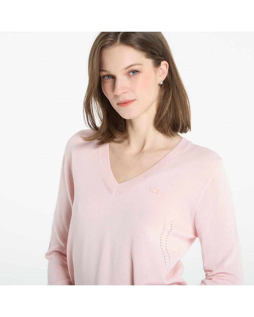 Lacoste White Pullover Sweater
