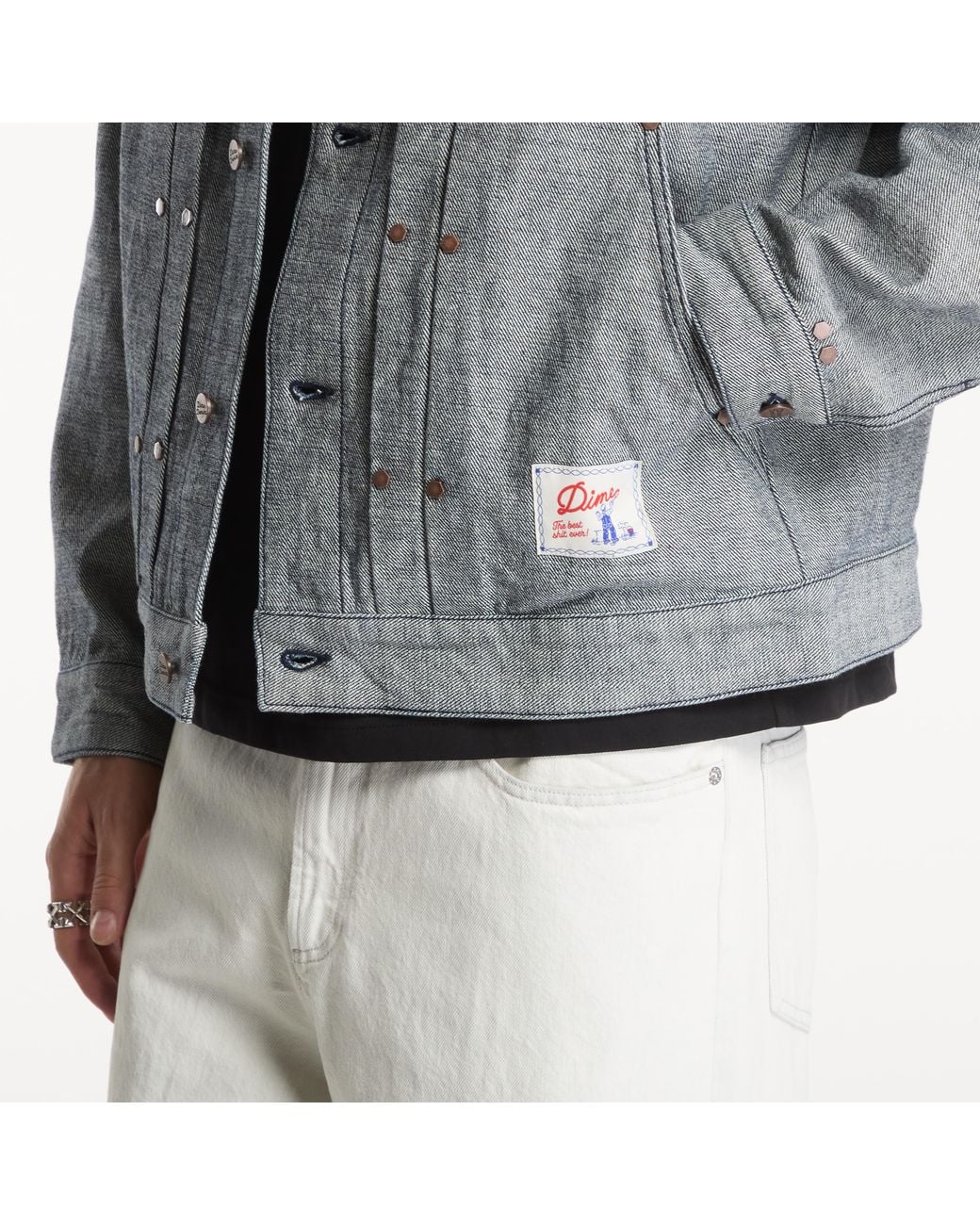 Dime Jas Pleated Denim Jacket in het Gray voor heren