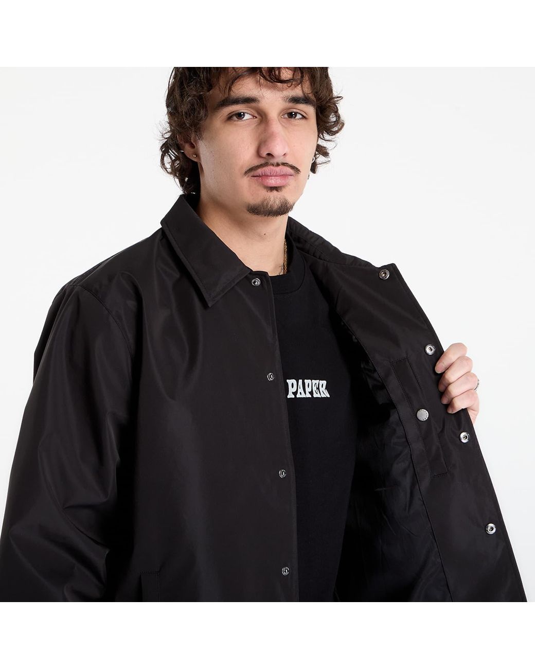 Daily Paper Black Jacket Alias Dias Coach Jacket for men