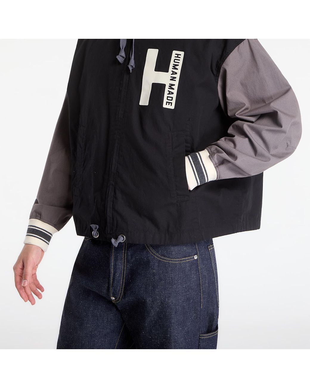 Human Made Jacket Hooded Jacket in Black | Lyst