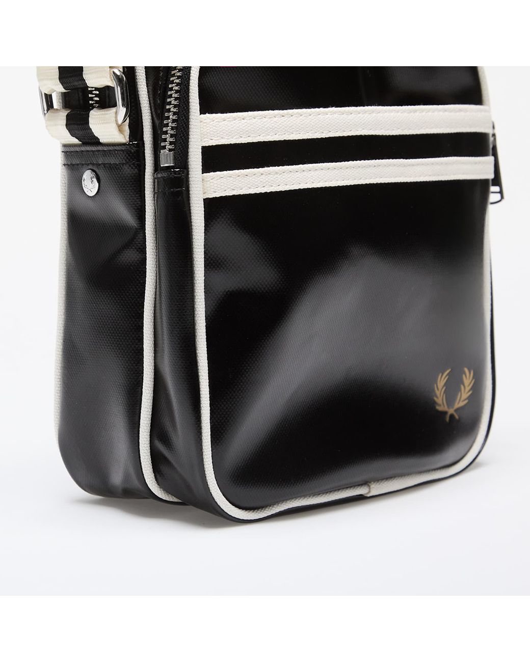 Borsa Classic Side Bag/ Ecru di Fred Perry in Black