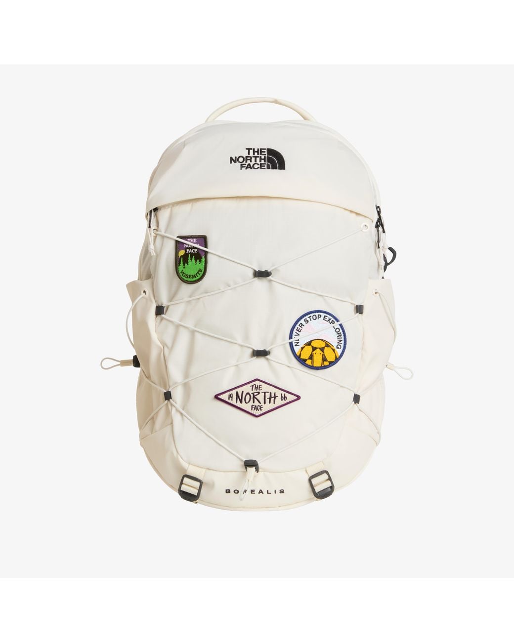 The North Face White Borealis Patch Backpack