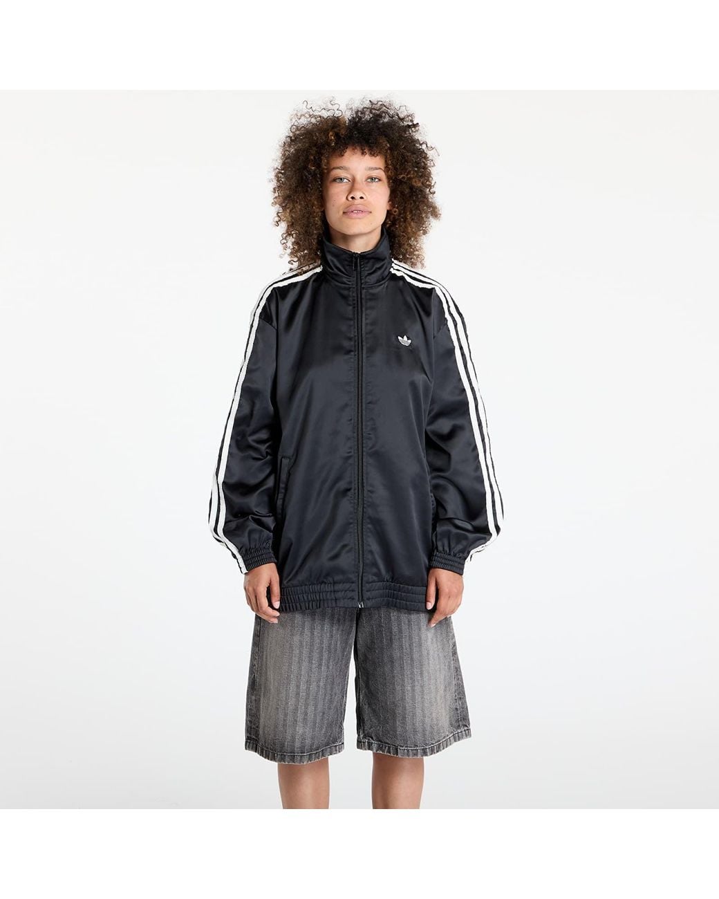 adidas Originals Jacket Satin Firebird Track Top Ruffle 3-Stripes