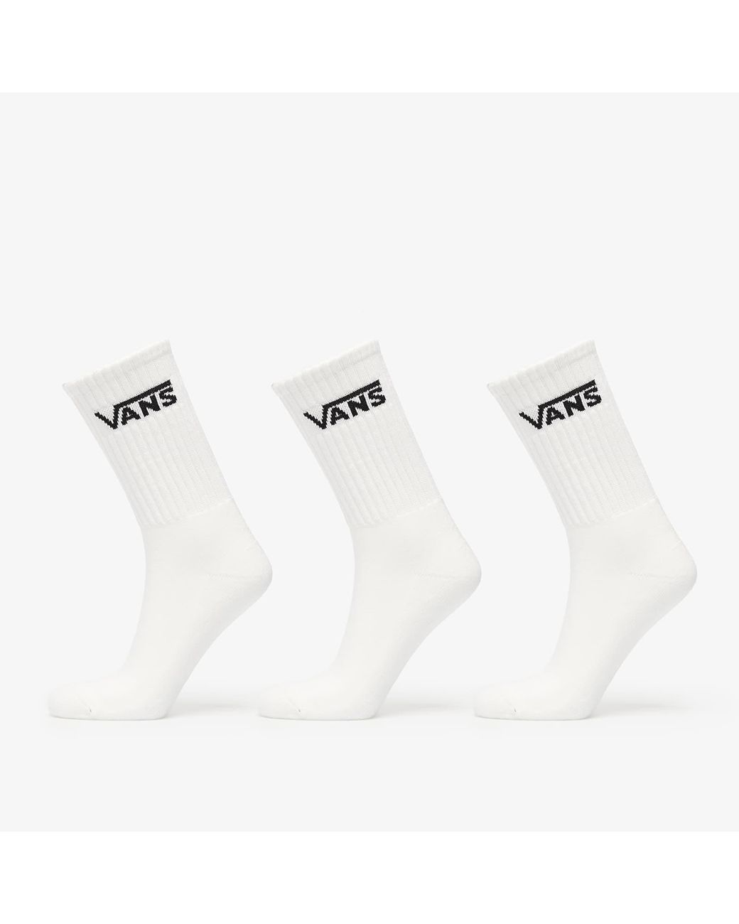 Vans White Classic Crew Socks 3-Pack